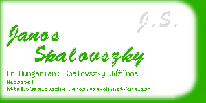 janos spalovszky business card